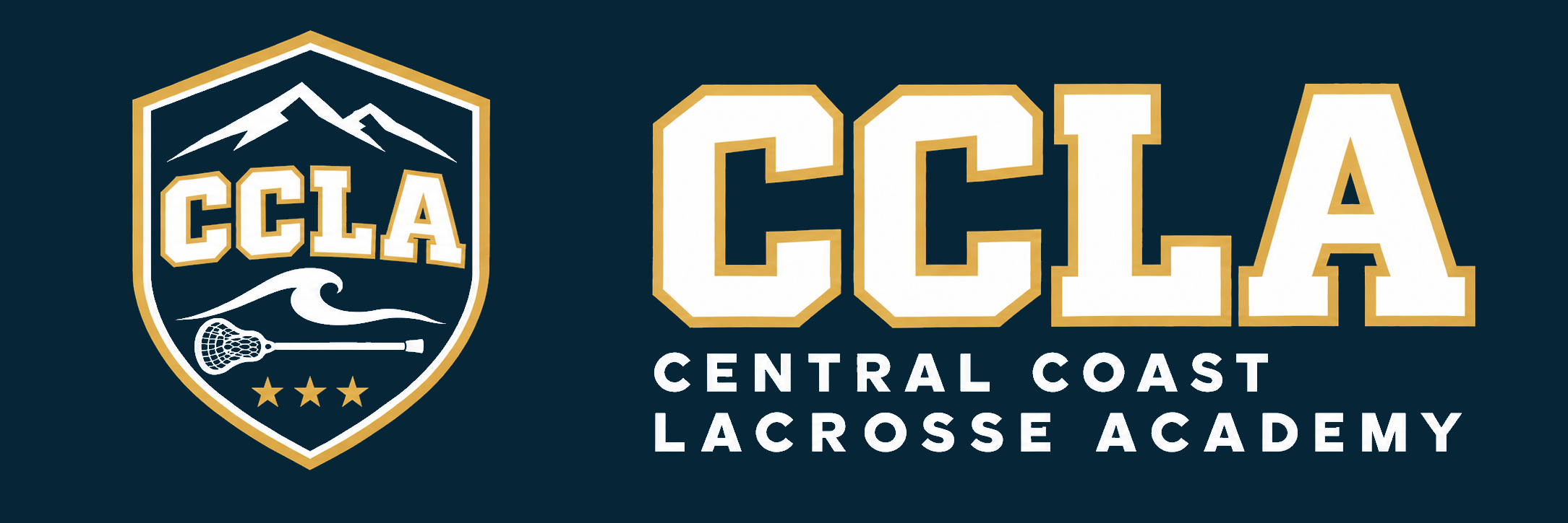 CCLA — Central Coast Lacrosse Academy shield logo.